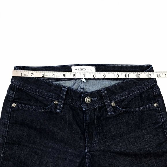 Habitual Women's Eventide Wide Leg Dark Wash Denim Jeans Size 26 - Picture 5 of 12